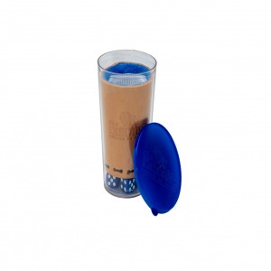 GENERALA CRISTAL AZUL CUERO COSIDO A MANO BISONTE