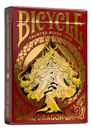 NAIPES POKER BICYCLE DRAGON RED