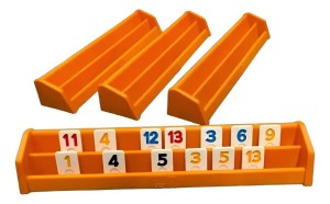 ATRILES RUMMY BURAKO EDICIÓN NARANJA BISONTE X 4 UNIDADES